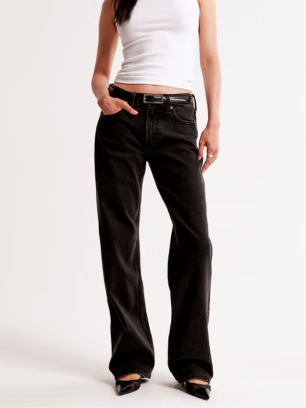 Abercrombie baggy low rise jean